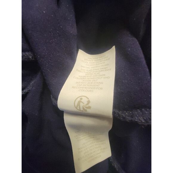 Boden Jumpsuit Womens SZ 4 Crop Wide Leg Stretch Navy Blue Jersey Knit - Picture 10 of 10